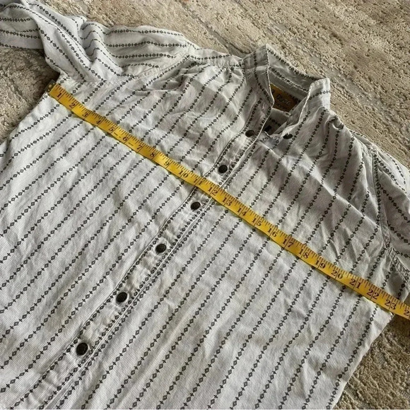 Palo Duro Vintage Western Shirt Button Down Striped White Black 100% Cotton: L - Picture 9 of 13